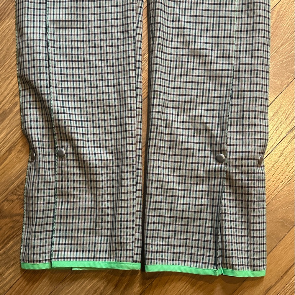 Andersson Bell Celina side pleat plaid green pants NWOT - Picture 3 of 16